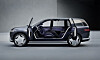 The Genesis GV90 concept car. The vehicle features suicide doors, a design expected to be offered as an option on the production model. [GENESIS]