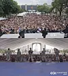 Boy band Just B performs in Mexico as part of Hanteo Global's AGA project, designed to boost the group's presence in the country. [HANTEO GLOBAL]