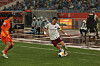 Gwangju FC defender Lee Min-ki dribbles the ball during the 2024-25 AFC Champions League Elite match against Shandong Taishan at Jinan Olympic Sports Center in Jinan, China on Feb. 11. [GWANGJU FC]