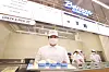 An employee showcases a selection of Benson’s premium ice cream flavors at Benson Creamery Seoul in Gangnam District, southern Seoul, on May 19. [YONHAP]