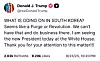 A screen capture of U.S. President Donald Trump’s post on Truth Social Monday morning. [SCREEN CAPTURE]