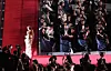 Blackpink's Lisa poses for the red carpet at the opening ceremony of the Busan International Film Festival at the Busan Cinema Center in Haeundae District, Busan, on Sept. 17. [YONHAP]