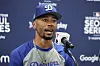 Los Angeles Dodgers' Mookie Betts speaks during a press conference ahead at Gocheok Sky Dome in western Seoul on Saturday. [AP/YONHAP]
