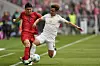 Bayern Munich defender Kim Min-jae, left, vies for the ball during a Bundesliga match against Mainz at Allianz Arena in Munich on April 26. [AP/YONHAP]