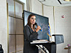 Greek Tourism Minister Olga Kefalogianni speaks during a luncheon in Mapo District, western Seoul on Aug. 27. The minister visited Korea to boost bilateral tourism between Korea and Greece. [LEE SOO-JUNG]