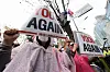 A group of former president Yoon Suk Yeol supporters hold a rally at Seoul Central District Court in southern Seoul on April 14. [YONHAP]