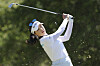 Yoon Ina hits a shot during the final round of the JM Eagle LA Championship at El Caballero Country Club in Los Angeles on April 20. [AP/YONHAP]