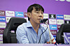 Ulsan HD manager Shin Tae-yong speaks during a press conferece after an AFC Champions League Elite match against Chengdu Rongcheng at Munsu Football Stadium in Ulsan on Sept. 17. [YONHAP]
