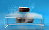 A superconductor during an experiment at low temperature at the Korea Basic Science Institute in Daejeon. [KIM SUNG-TAE]