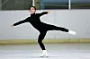 Figure skater Kim Chae-yeon trains at Taereung International Skating Rink in northern Seoul on March 11. [YONHAP]