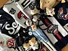 Doosan Bears fan Seok Da-yoon’s collection of uniforms and Manggeureojin Gom merchandise. [SEOK DA-YOON]