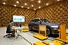 A Genesis GV70 is tested on its road noise level at Hyundai Motor Group's Namyang R&D Center in Hwaseong, Gyeonggi, on July 23. [HYUNDAI MOTOR]