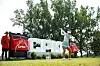 Korea's Jenny Shin plays her shot from the first tee during the final round of the CPKC Women's Open at Earl Grey Golf Club on Sunday in Calgary, Alberta. [AFP/YONHAP]