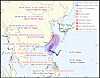 The Korea Meteorological Administration's anticipated route of Typhoon Krathon as of 9 a.m. Tuesday [KOREA METEOROLOGICAL ADMINISTRATION]