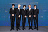 Boy band Tomorrow X Together poses during a campaign partnership event with Unicef at the organization's headquarters in New York on Sept. 30. [UNICEF]