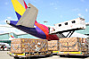 Cargo is being loaded onto an Asiana Airlines aircraft. [ASIANA AIRLINES]