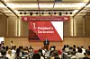 Korea University President Kim Dong-one announces plans to make the campus more global on Sept. 10, 2024. [KOREA UNIVERSITY]