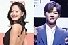 Jihyo of girl group Twice, left, and singer Kang Daniel [NEWS1, YONHAP]