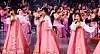 North Korean singers perform in Gangneung, Gangwon, on Feb. 8, 2018. [NEWS1]