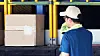 A worker wipes sweat at a logistics center in Seoul during a heat wave on July 9. [NEWS1]