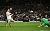 Manchester City's Stefan Ortega, right, saves a shot by Tottenham Hotspur's Son Heung-min at Tottenham Hotspur Stadium in London, England on Tuesday. [REUTERS/YONHAP]