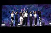 tripleS's latest subunit group EVOlution performs its lead track ″Invincible″ during the subunit's debut showcase held at the Yes24 Hall in Gwangjin District, eastern Seoul, on Wednesday. [MODHAUS]