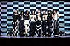 tripleS's latest subunit group EVOlution takes a picture during the subunit's debut showcase held at the Yes24 Hall in Gwangjin District, eastern Seoul, on Wednesday. [MODHAUS]