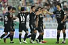 Ulsan Hyundai players celebrate during a K League match against Daejeon Hana Citizen at Ulsan Munsu Football Stadium in a photo shared on Ulsan's official Facebook account on Sunday. [SCREEN CAPTURE]