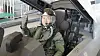 Korean Air Force chief of staff Gen. Lee Young-su gives a thumbs-up ahead of conducting a test flight of the KF-21 fighter jet at an air base in Sacheon, South Gyeongsang, on Feb. 19. [YONHAP]