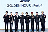 Boy band Ateez poses at a press conference for the release of their 13th mini album 'Golden Hour: Part.4' in Seoul on Feb. 5.  [YONHAP]