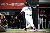 Mel Rojas Jr. of the KT Wiz takes a swing during a Korea Baseball Organization regular-season game against the Kiwoom Heroes at KT Wiz Park in Suwon, Gyeonggi, on July 1. [YONHAP]