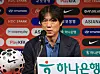 Hong Myung-bo, head coach of the Korean men's national football team, speaks during a press conference at the Korea Football Association House in Seoul on Sept. 29, announcing the squad for friendly matches against Brazil and Paraguay in October. [YONHAP]
