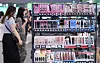 Beauty products are displayed at a store in Myeong-dong, central Seoul, on May 14. [NEWS1]