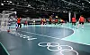 The Korean women's handball team trains at the South Paris Arena in Paris on July 23. [JOINT PRESS CORPS]