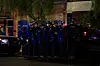 Police officers stand on a patrol vehicle during a protest against federal immigration sweeps in downtown Los Angeles, California, U.S. June 8, 2025. [REUTERS/YONHAP]
