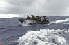 Philippine marines ride rubber boats near the Philippine-occupied Thitu island, locally called Pag-asa island, in the disputed South China Sea on June 4. [AP/YONHAP]