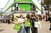 Customers pose for a photo outside the Olive Young Myeong-dong Town store in central Seoul. [CJ OLIVE YOUNG]