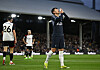 Tottenham Hotspur's Son Heung-min reacts during a 2023-24 Premier League match against Fulham at Craven Cottage in London on Saturday. [REUTERS/YONHAP]