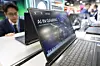 An AI gaming laptop is on display at the Las Vegas Convention Center in Nevada on Jan. 7, the second day of CES 2026. [YONHAP]