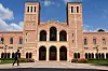 A student walks toward Royce Hall on the campus of the University of California at Los Angeles in Los Angeles on March 11, 2020. [AFP/YONHAP]