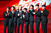 Members of boy band Stray Kids pose for photos during a press conference held at Conrad Seoul hotel in western Seoul on July 19 [DANIELA GONZALEZ PEREZ]