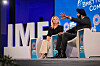 President of the World Bank Group Ajay Banga, right, speaks at the 2025 Bretton Woods Committee Spring Summit during the 2025 Spring Meetings of the World Bank Group (WBG) and the International Monetary Fund (IMF) at the IMF headquarters on April 22 in Washington. [GETTY/YONHAP]