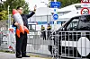An impersonator of North Korean leader Kim Jong-un gestures near the North Atlantic Treaty Organization (NATO) summit venue in the Hague, The Netherlands on June 25. [EPA/YONHAP]