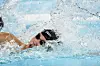 Hwang Sun-woo competes in the men's 200-meter freestyle semifinal at the Paris Olympics in Paris on Sunday. [AP/YONHAP]