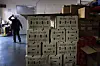 Boxes of ginger from China are stacked at a market in the Chinatown neighborhood of Los Angeles on April 11. [AP/YONHAP]