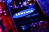 A Samsung Electronics logo and a computer motherboard appear in this illustration taken on Aug. 25, 2025. [REUTERS/YONHAP]