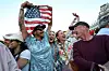 Faithful react in St. Peter's Square after the election of Pope Leo XIV, Vatican City, on May 8. [EPA/YONHAP]