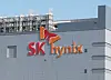 The SK hynix logo is displayed on its headquarters in Icheon, Gyeonggi on Jan, 29. [YONHAP]