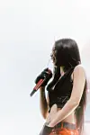 Singer Jennie, member of girl group Blackpink, performs at the Coachella Valley Music and Arts Festival on April 20. [ODD ATELIER]