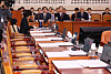 The parliamentary Legislation and Judiciary Committee meets at the National Assembly in Yeouido, western Seoul, on Monday without most members from the conservative People Power Party. [YONHAP]